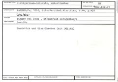 Karteikarte zum Belegmaterial von Globigerina indet.